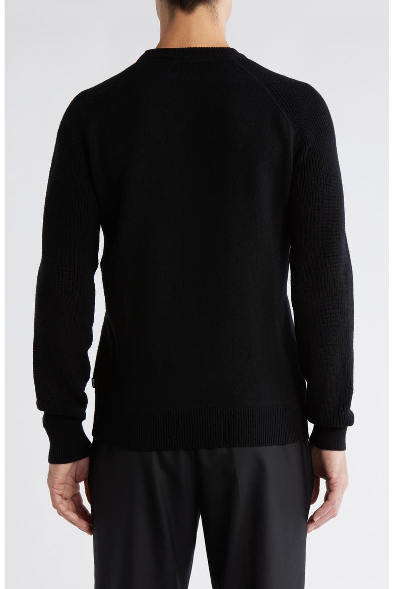 Hero Wool Crewneck Sweater, Alternate, color, BLACK