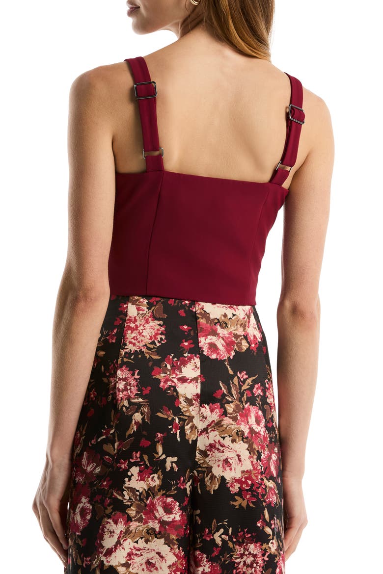 Bow Detail Bustier Top, Alternate, color, RUMBA RED