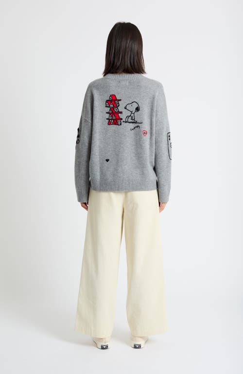 Chinti & Parker X Peanuts Crew-neck Sweater In Gray