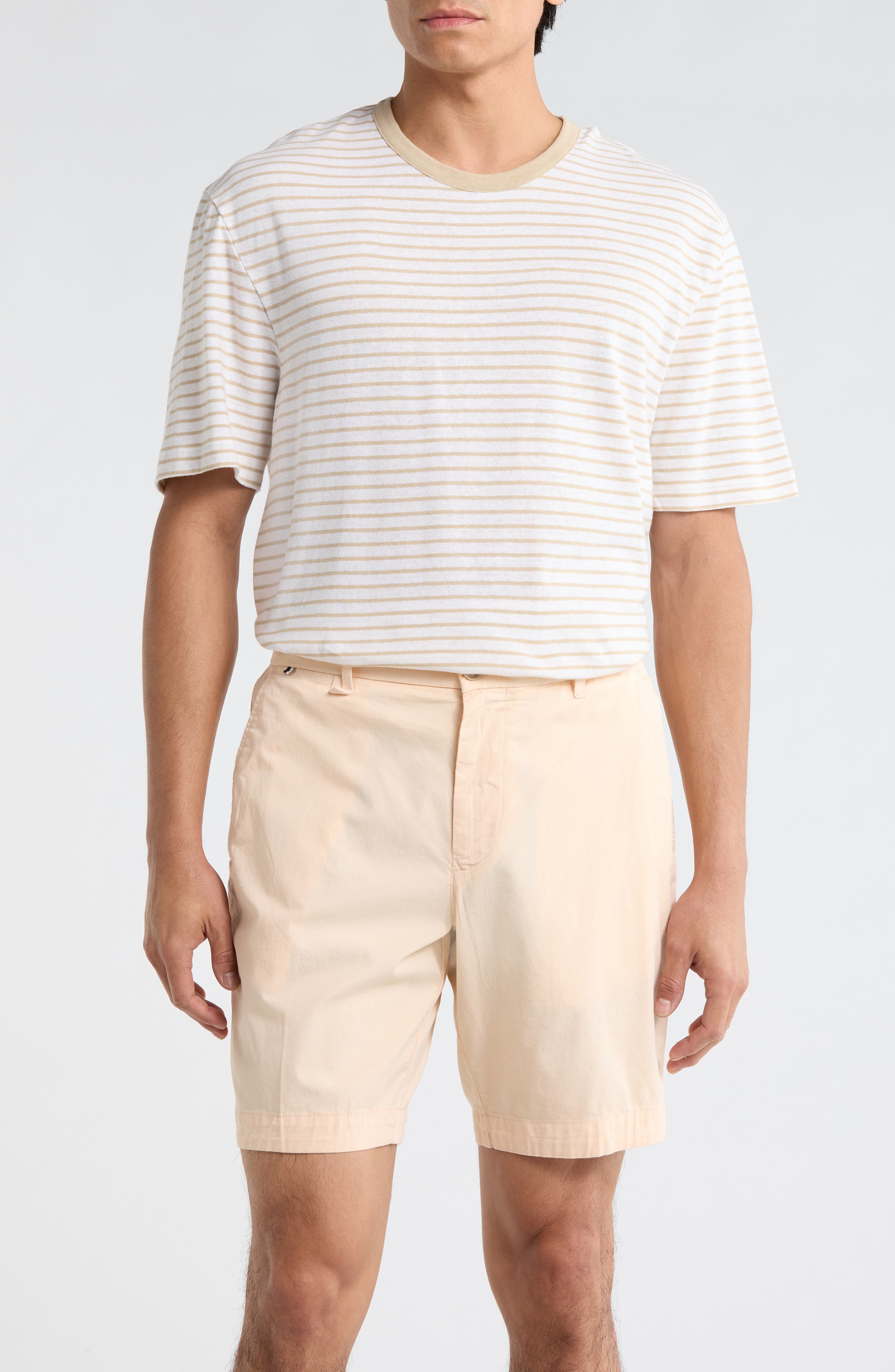 BOSS Taut Cotton & Linen Blend T-Shirt