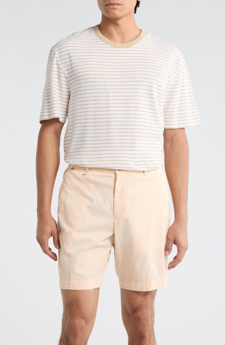 BOSS Taut Cotton & Linen Blend T-Shirt, Main, color, Light Beige