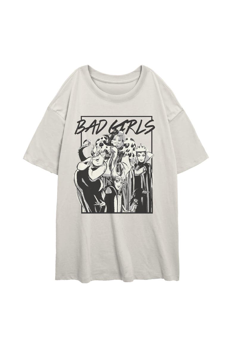 Junior's Bad Girls' Short Sleeve Oversized T-Shirt, Main, color, Egret