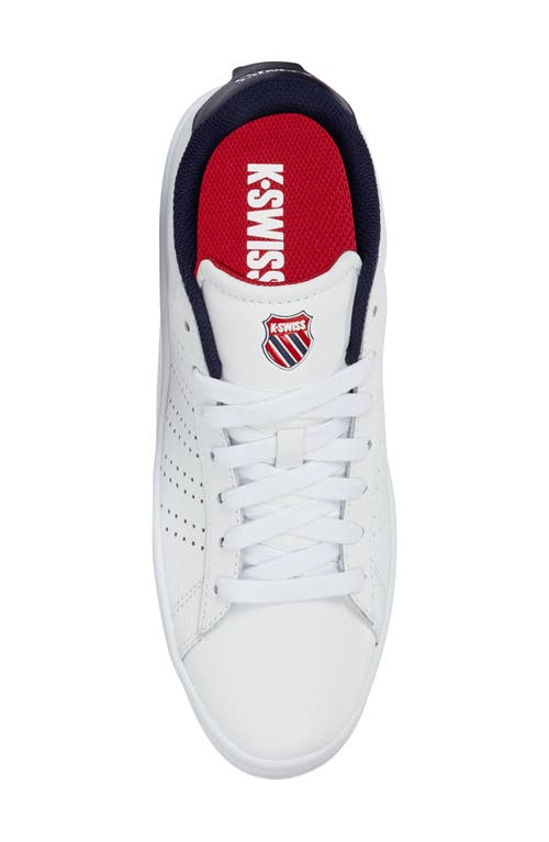 K-swiss Court Base Ii Sneaker In White/navy/red