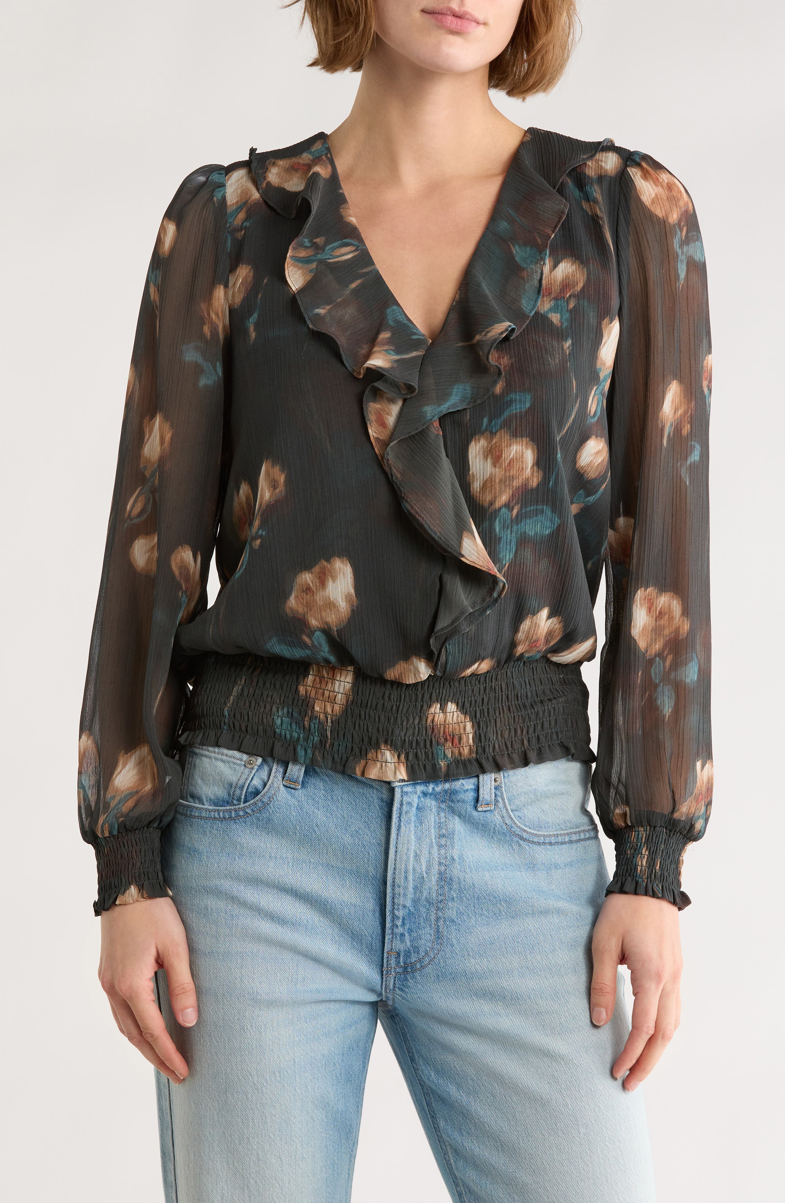 Ruffle Long Sleeve Top - image 3