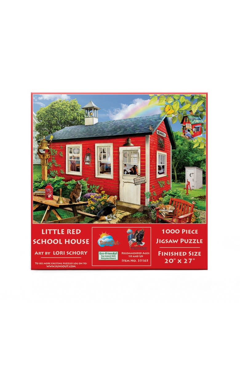 Sunsout Little Red School House 1000 piece Jigsaw Puzzle for Adults, Alternate, color, Multicolor