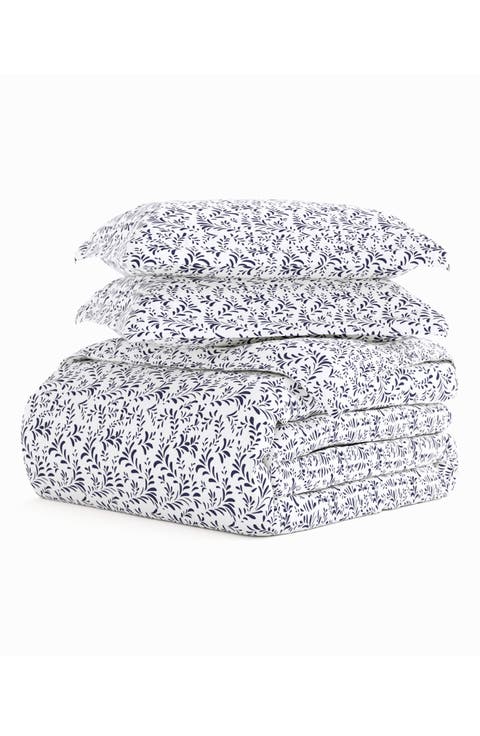 Home Spun Premium Ultra Soft 3-Piece Burst of Vines Print Duvet Cover Set