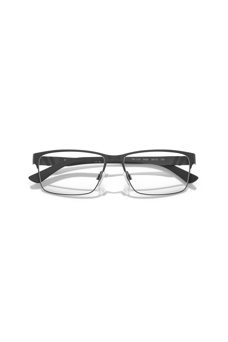 56mm Rectangle optical glasses, Alternate, color, Black
