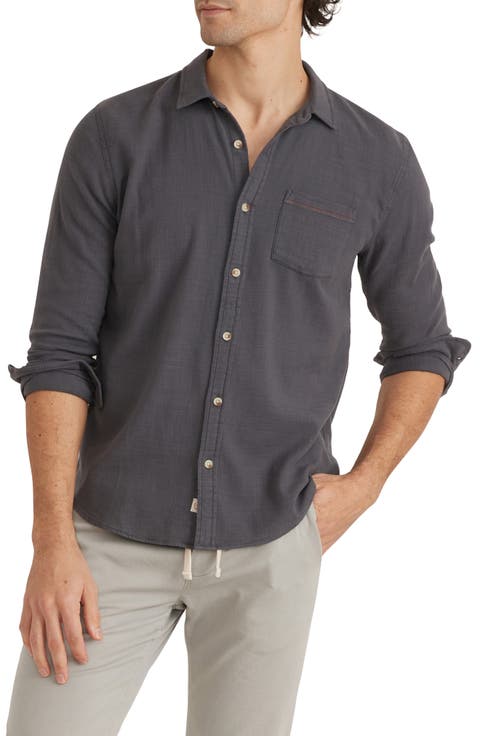 Selvage Stretch Button-Up Shirt