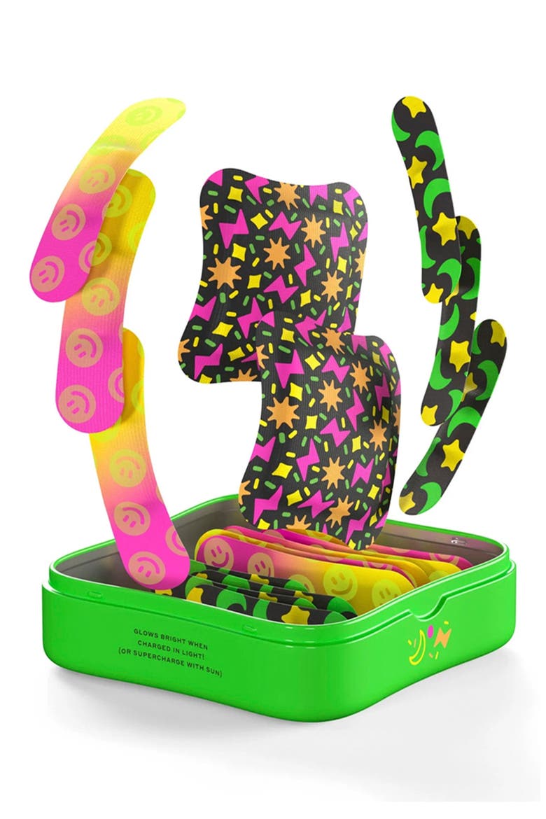 Glow Party Flex Fabric Bandages, Alternate, color, BLACK