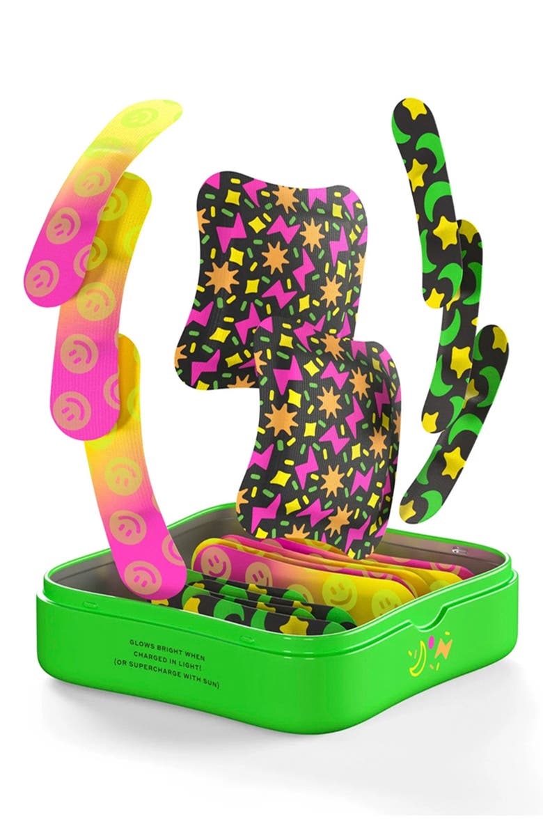 WELLY Glow Party Flex Fabric Bandages, Alternate, color, Black