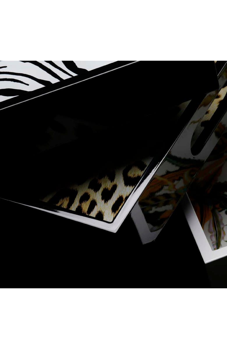 CAVALLI Small Rectangular Tray, Alternate, color, Zebrage