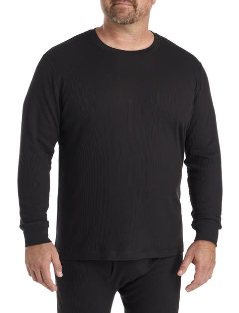 Big & Tall Performance Waffle-Knit Thermal Crewneck Shirt