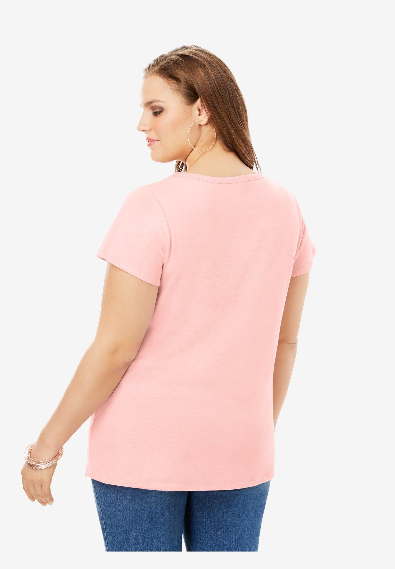 Plus Size Cotton Ultimate Flutter Sleeve Sweetheart Tee - image 4