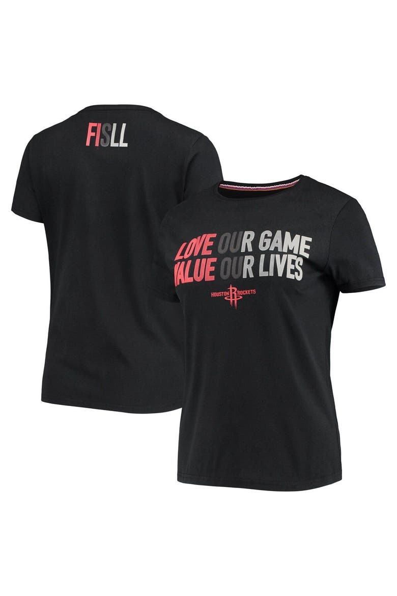 Women's FISLL Black Houston Rockets Social Justice Team T-Shirt, Main, color, Black