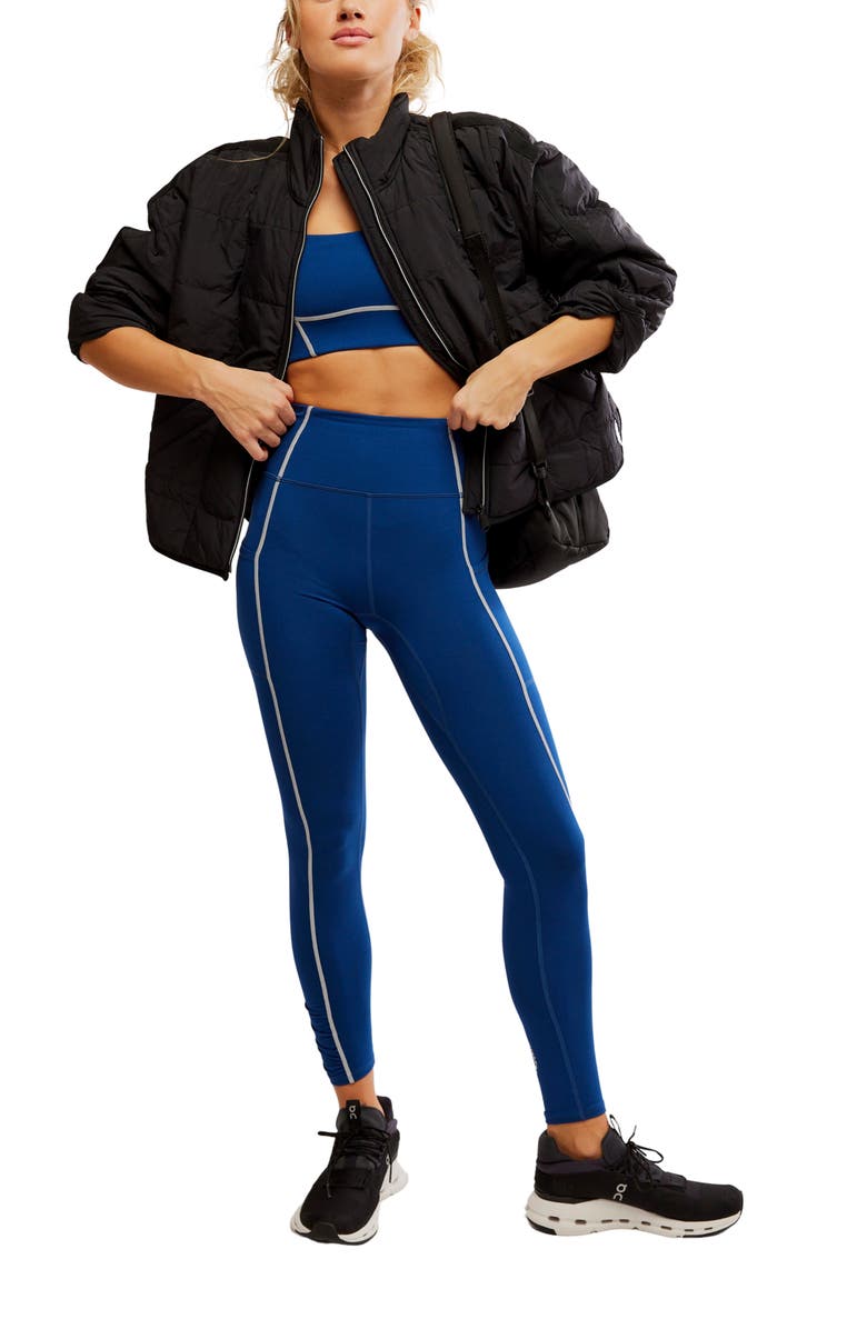 Free People You're A Peach Ankle Leggings, Alternate, color, Black Grape