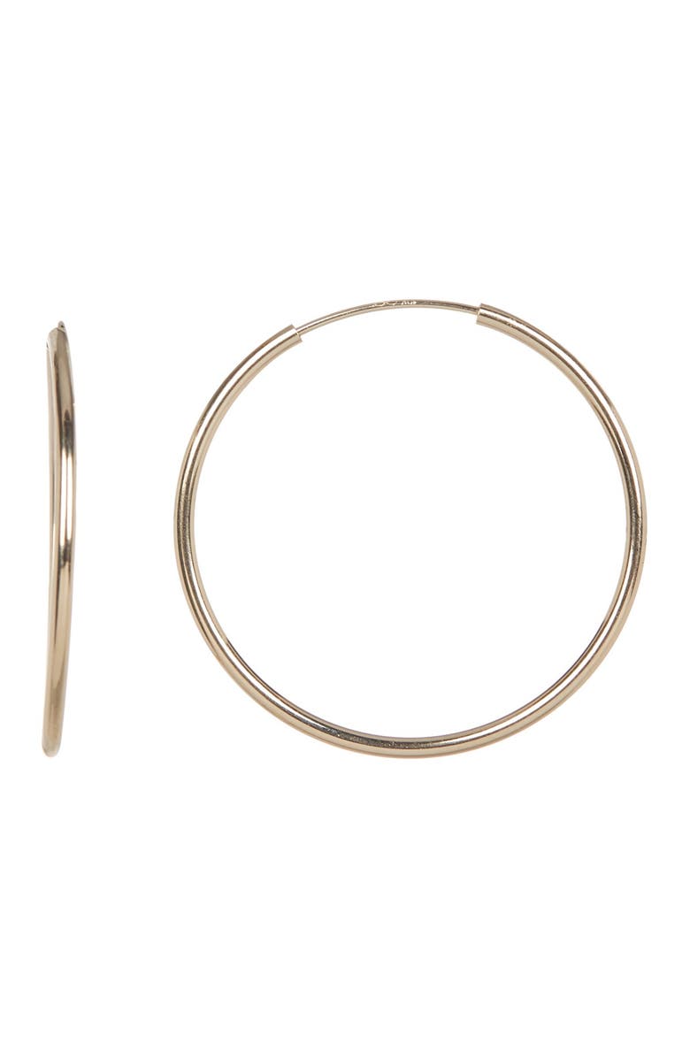 CANDELA JEWELRY 10K Yellow Gold 25mm Hoop Earrings, Main, color, Gold