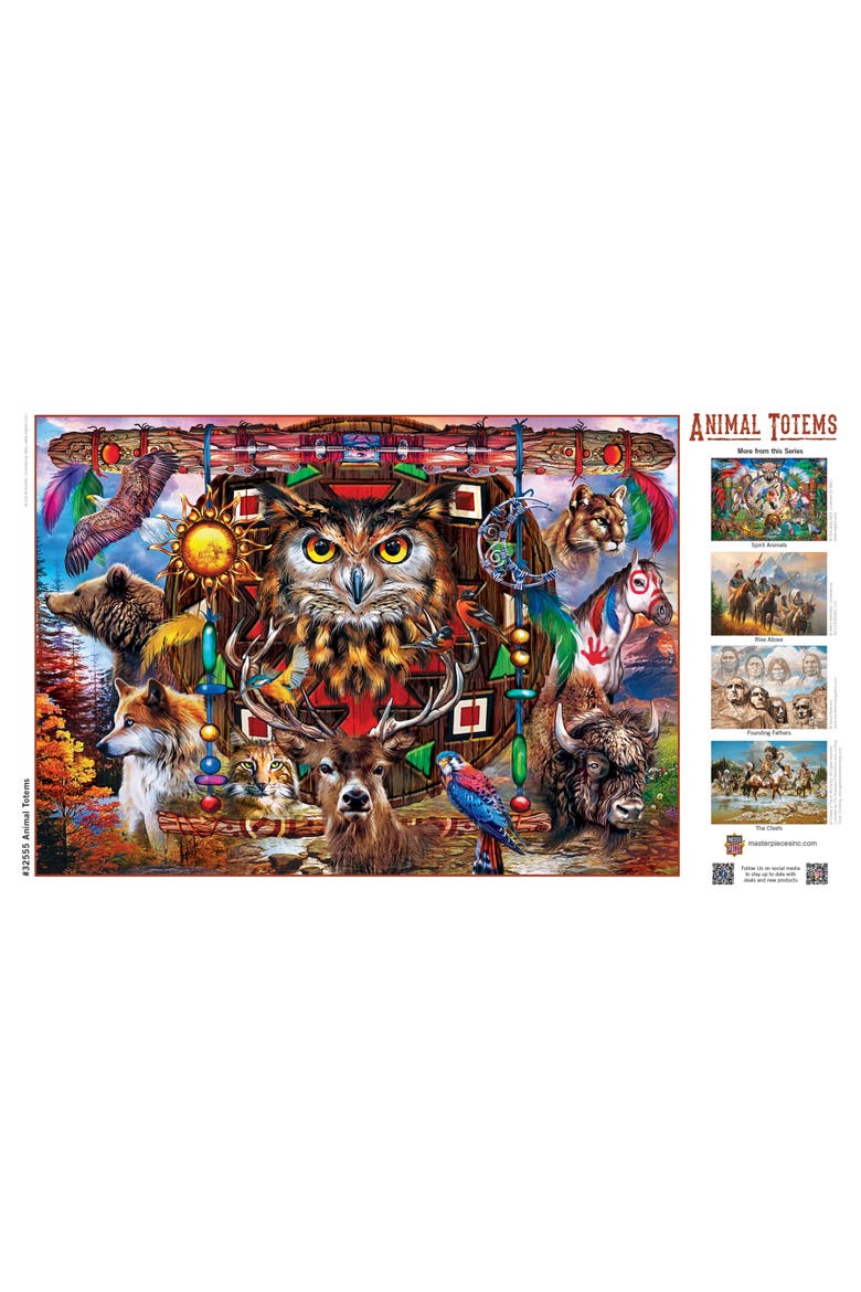 Animal Totems 500 Piece Jigsaw Puzzle, Alternate, color, Multicolor