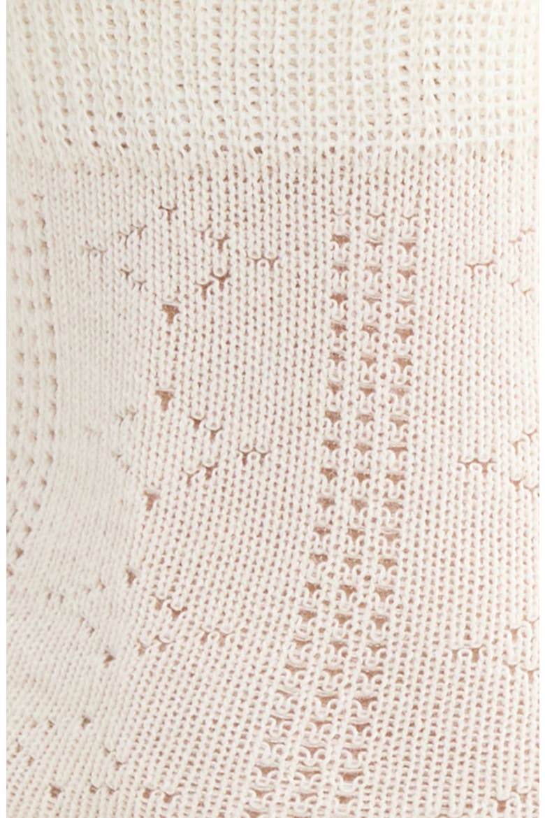 Bow Cotton Quarter Socks, Alternate, color, IVORY