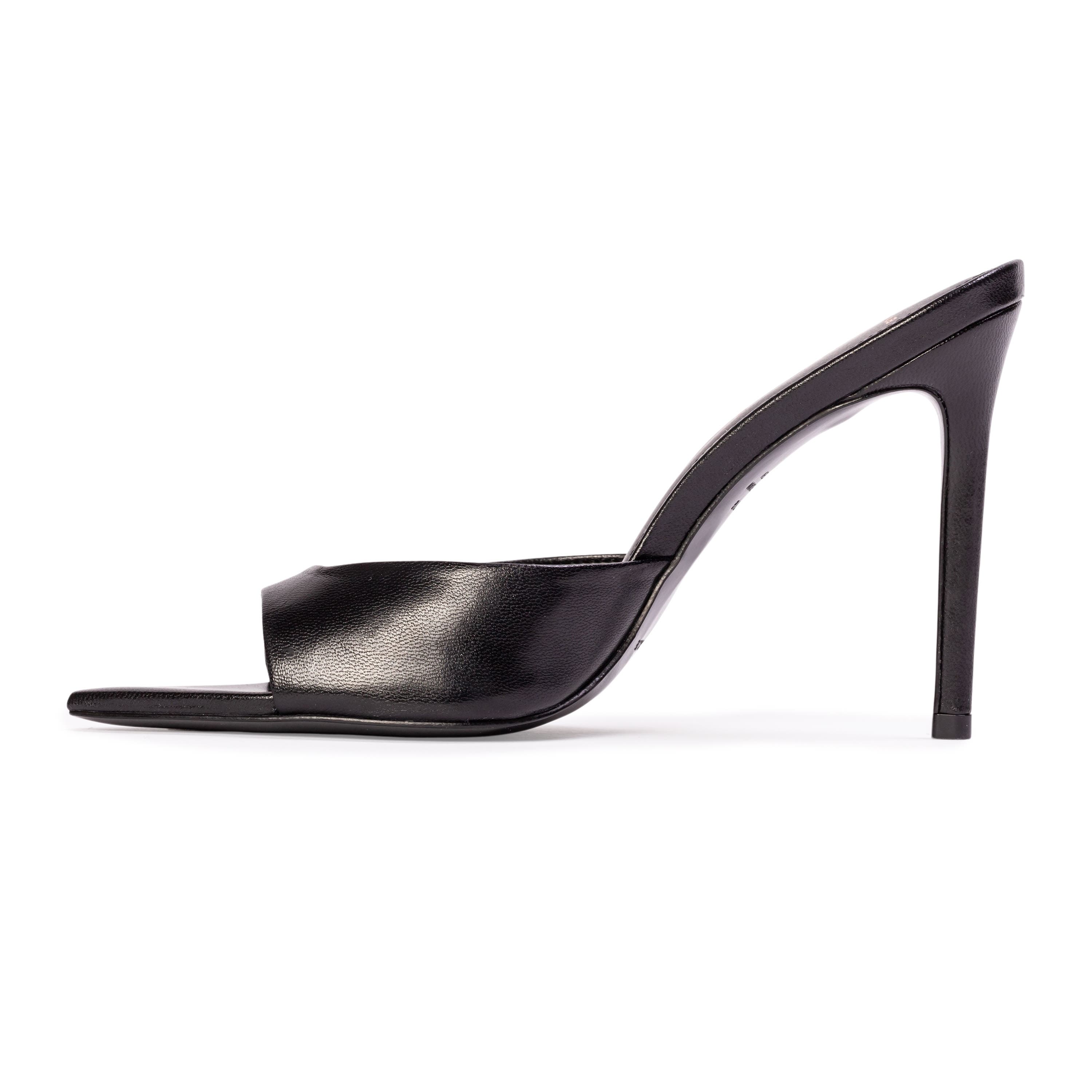 BLACK SUEDE STUDIO Brea Leather Mule, Alternate, color, Black Leather