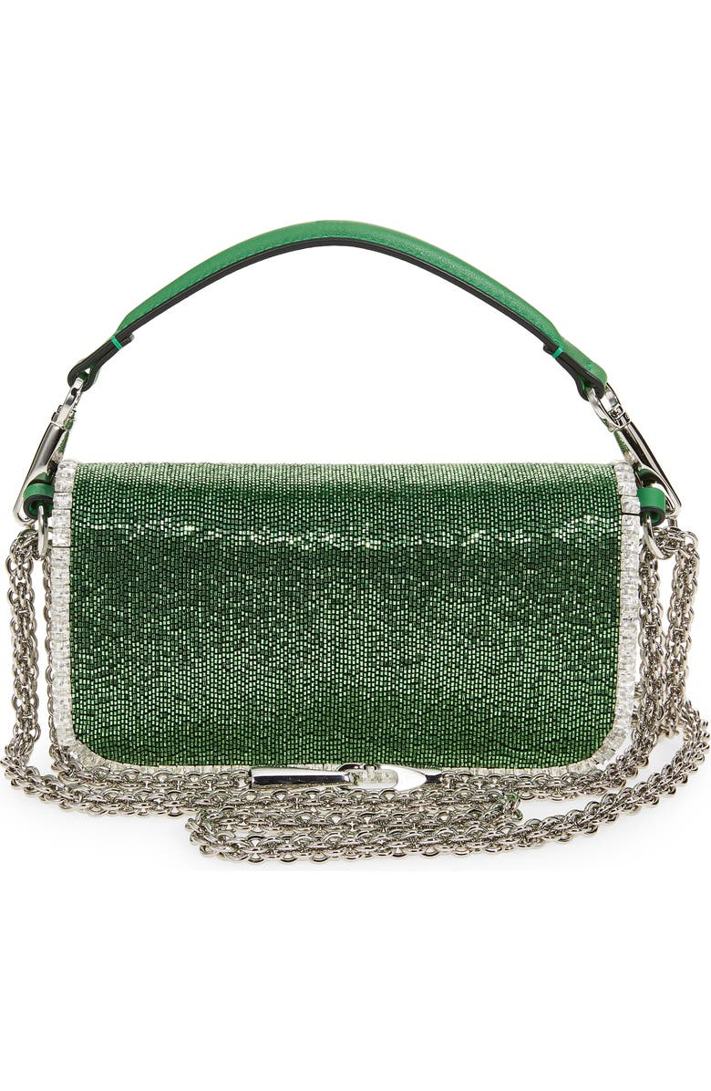 Valentino Garavani Locò Crystal Embellished Beaded Shoulder Bag, Alternate, color,