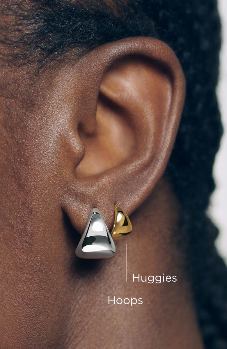 Monica Vinader Tapered Huggie Hoop Earrings, Alternate, color, 18Ct Gold Vermeil