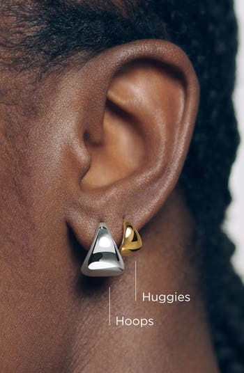 Tapered Huggie Hoop Earrings