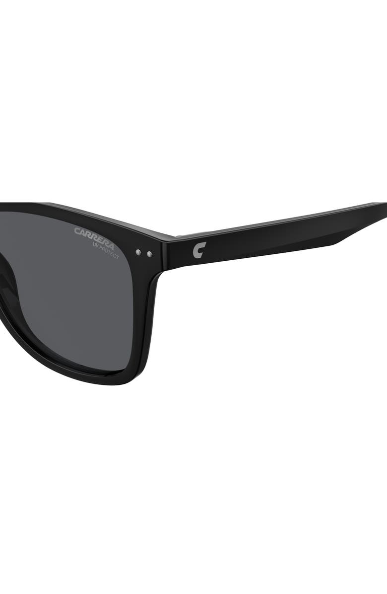 Carrera Eyewear 51mm Rectangle Sunglasses, Alternate, color, Black