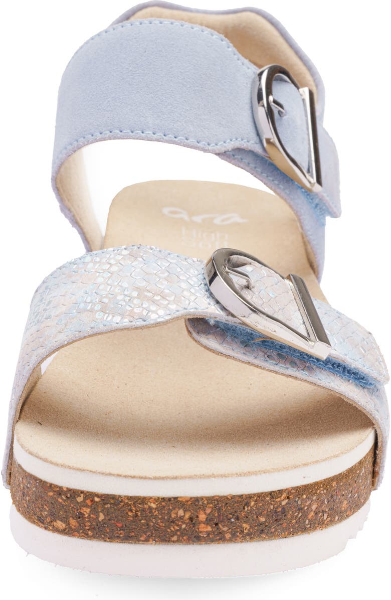 ara Nova Platform Wedge Sandal, Alternate, color, Cielo