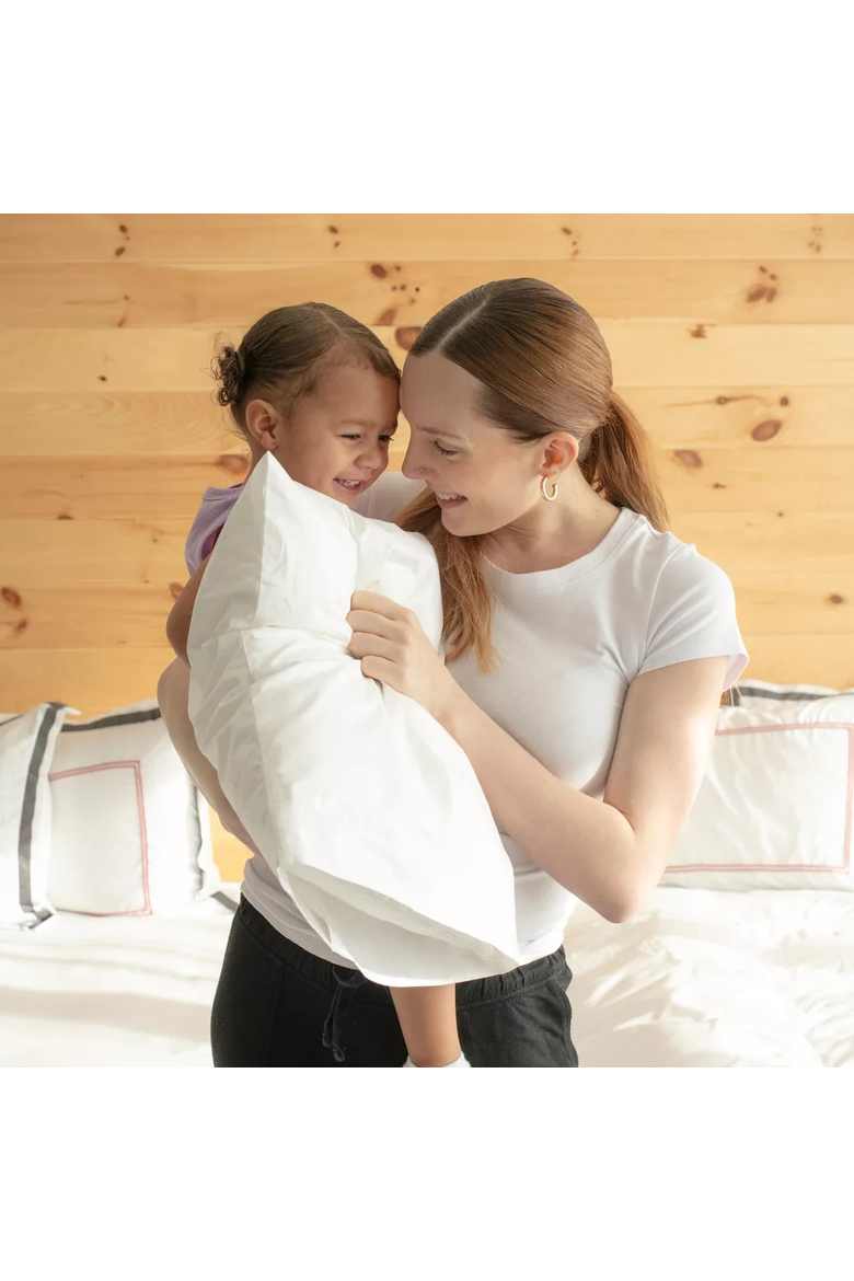 Cozy Toddler Pillow with Pillowcase Set, Alternate, color, White