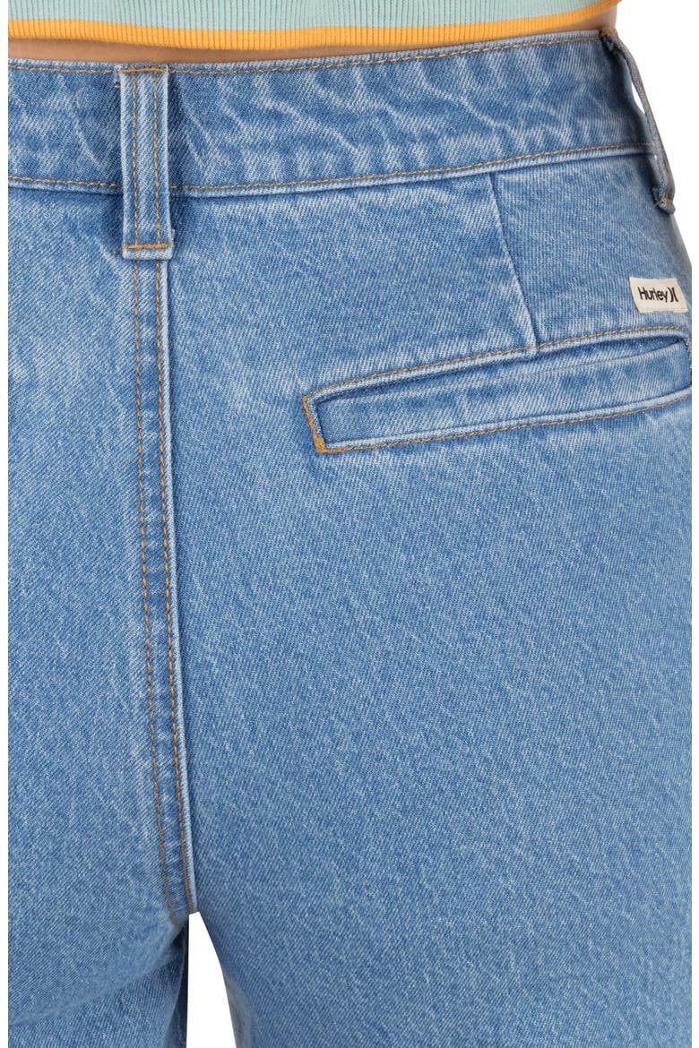 Horizon Patch Pocket Ankle Wide Leg Twill Pants, Alternate, color, 70S BLUE