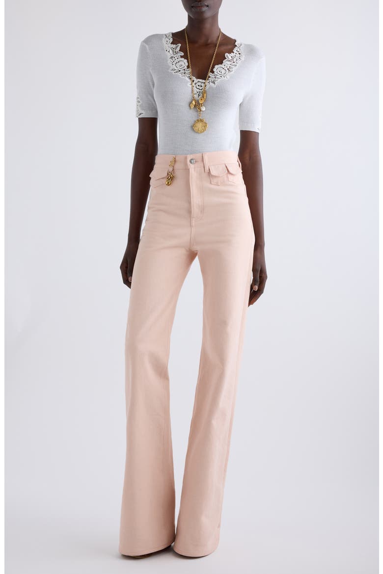 Lace Trim Rib Top, Alternate, color, ICONIC MILK