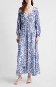 Open Circle Empire Waist Maxi Dress