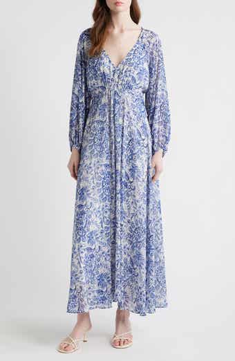 Open Circle Empire Waist Maxi Dress