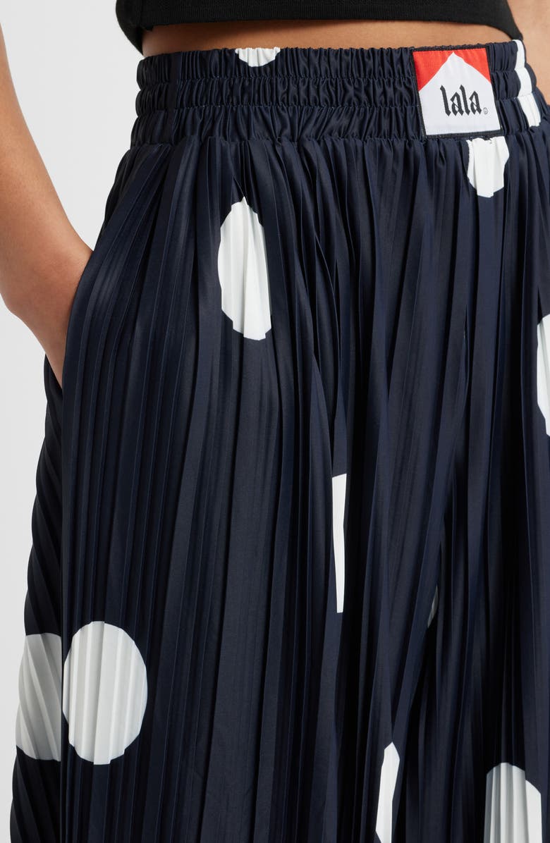 Dressed in Lala Total Knockout Plissé Dot Pants, Alternate, color,
