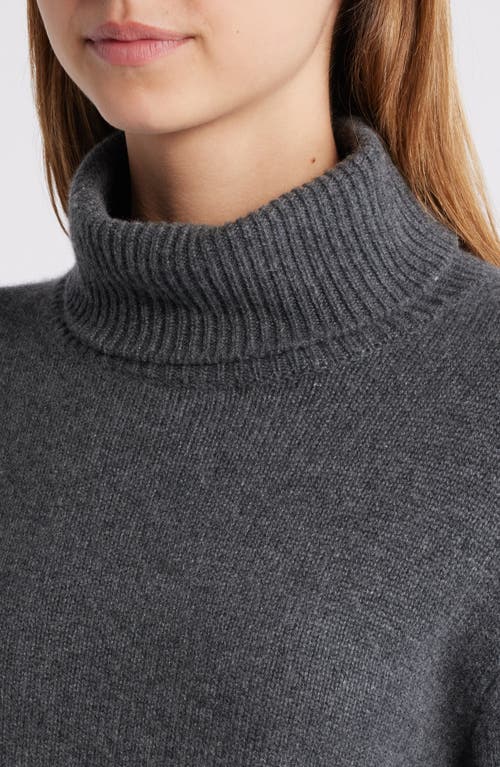 Frame Cashmere Turtleneck Sweater In Charcoal Heather