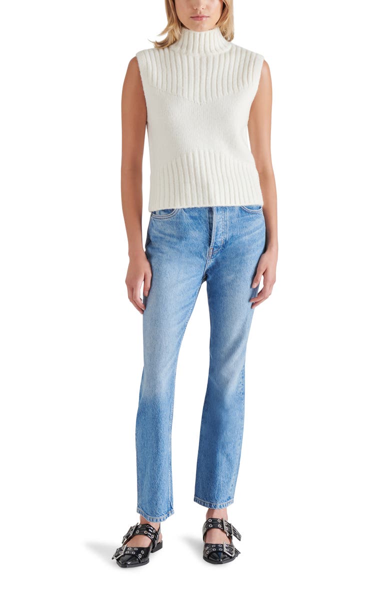 Steve Madden Serin Sleeveless Turtleneck Sweater, Alternate, color,