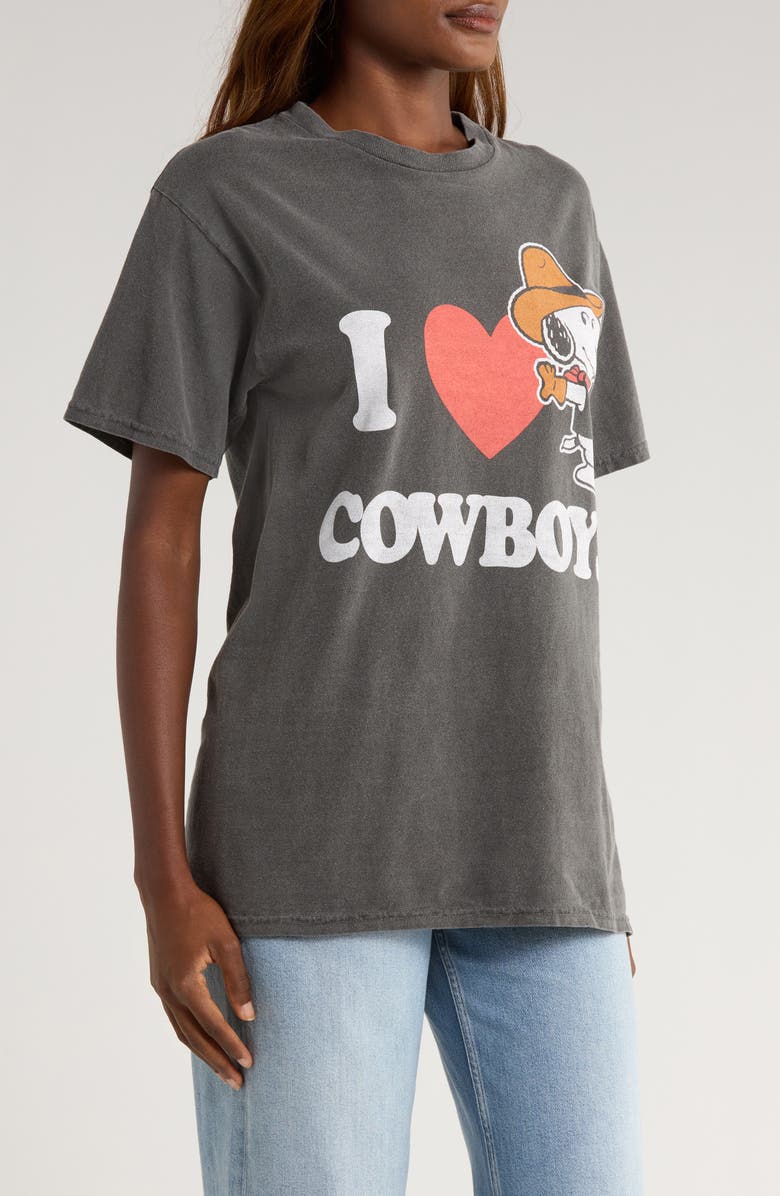 Junk Food Peanuts<sup>®</sup> Snoopy Cotton Graphic T-Shirt, Alternate, color, Vintage Black