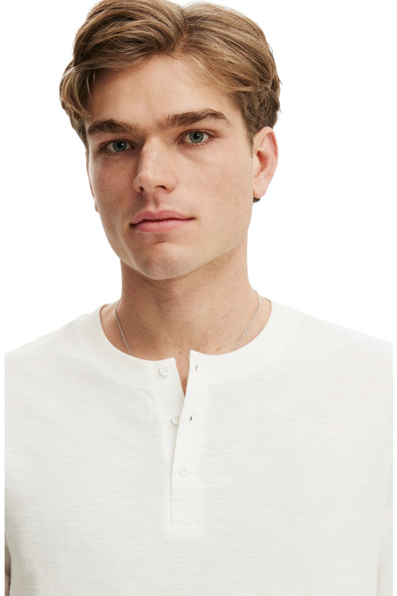 Men's Fitted Henley T-Shirt, Alternate, color, Vintage White