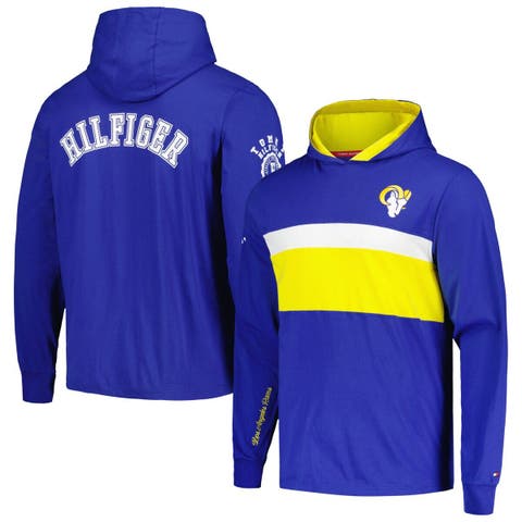 Men's Tommy Hilfiger  Royal Los Angeles Rams Morgan Long Sleeve Hoodie T-Shirt