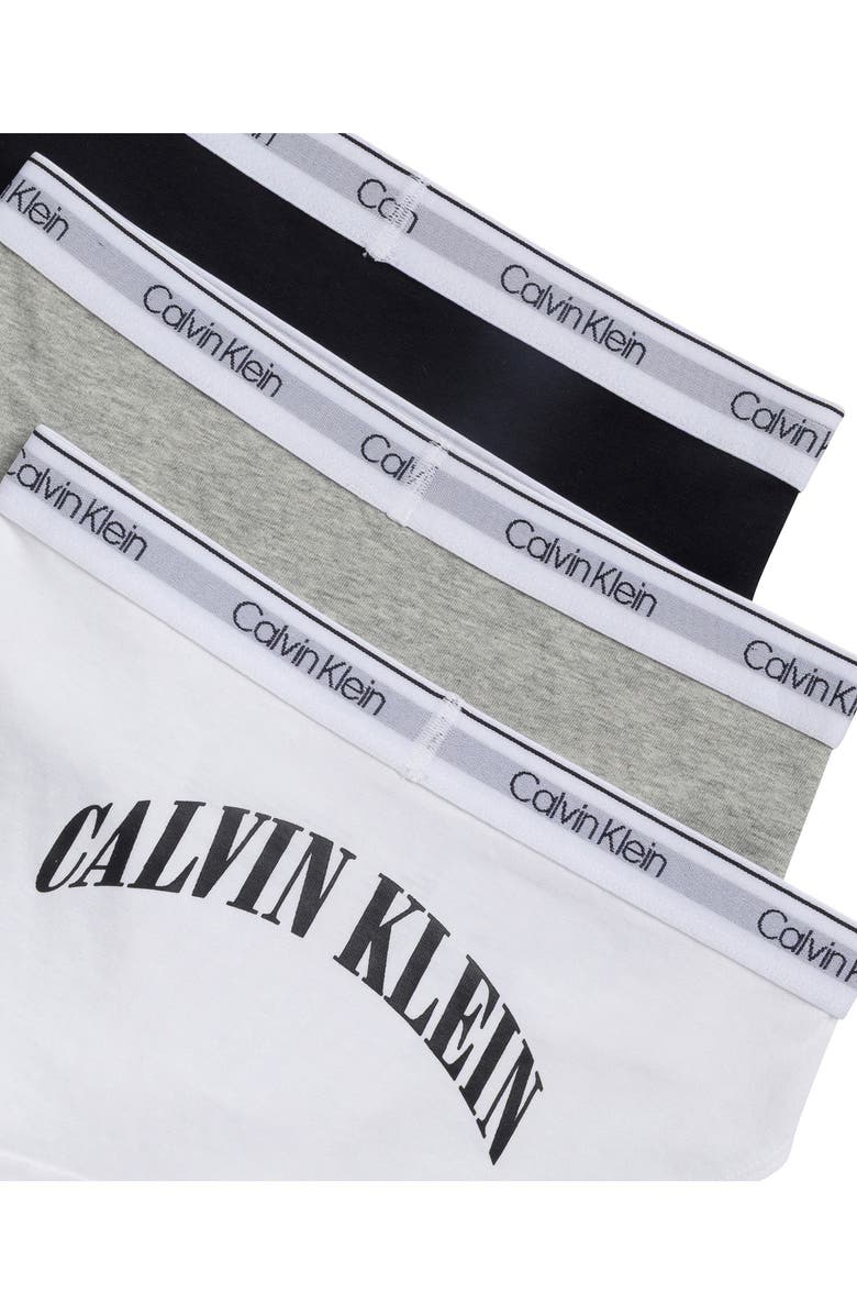 Calvin Klein Kids' NYC Collection 3-Pack Assorted Briefs, Alternate, color, White/ Heather Grey/ Blk