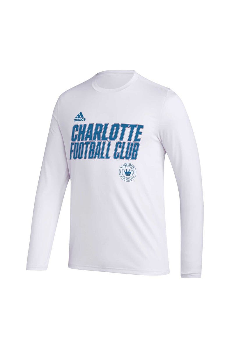 adidas Men's adidas White Charlotte FC Jersey Hook AEROREADY Long Sleeve T-Shirt, Alternate, color, White