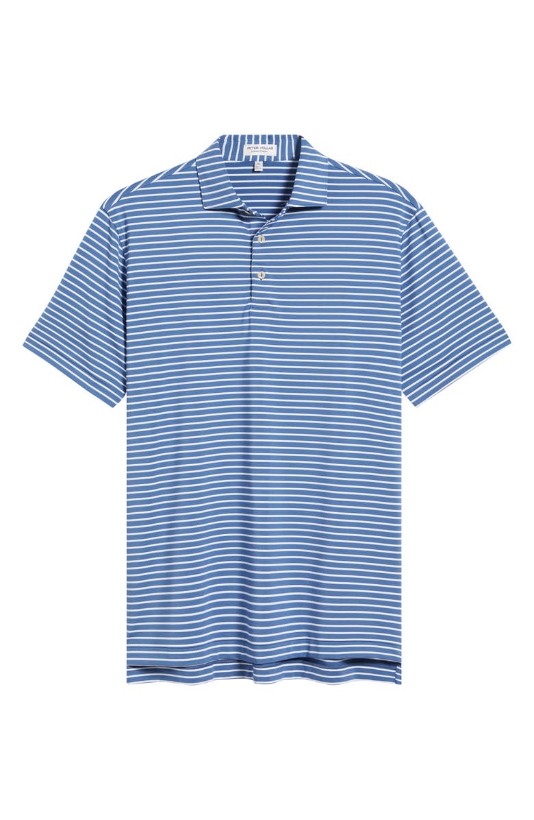 Peter Millar Dunnes Stripe Performance Jersey Polo, Alternate, color, Windsor Blue