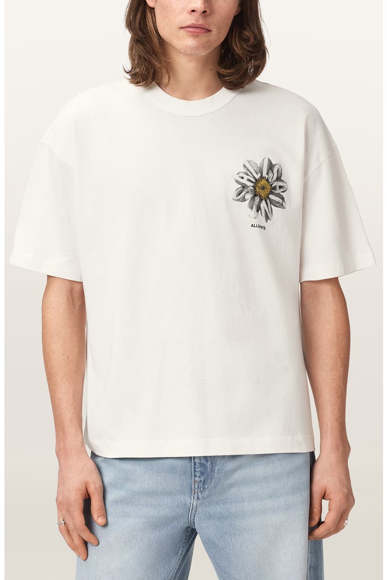Petals Cotton Graphic T-Shirt, Main, color, CHALK WHITE