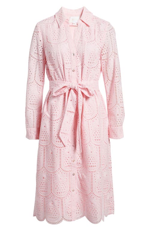 Lilly Pulitzer Eira Midi Shirtdress In Pink Muse Pineapple Tile