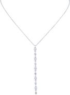 CZ by Kenneth Jay Lane Oval Cubic Zirconia Linear Pendant Necklace