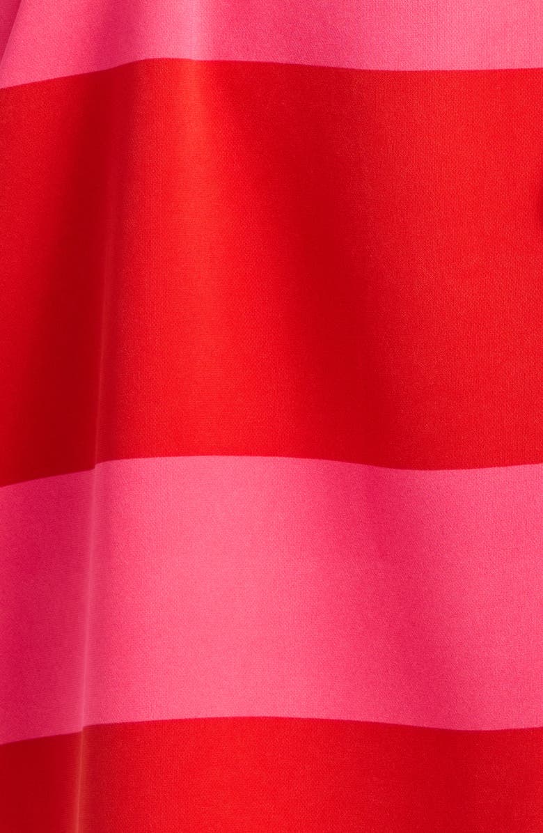 SUGARLIPS Lolli Stripe Senidy Puff Sleeve Midi Dress, Alternate, color, Fuchsia-Red