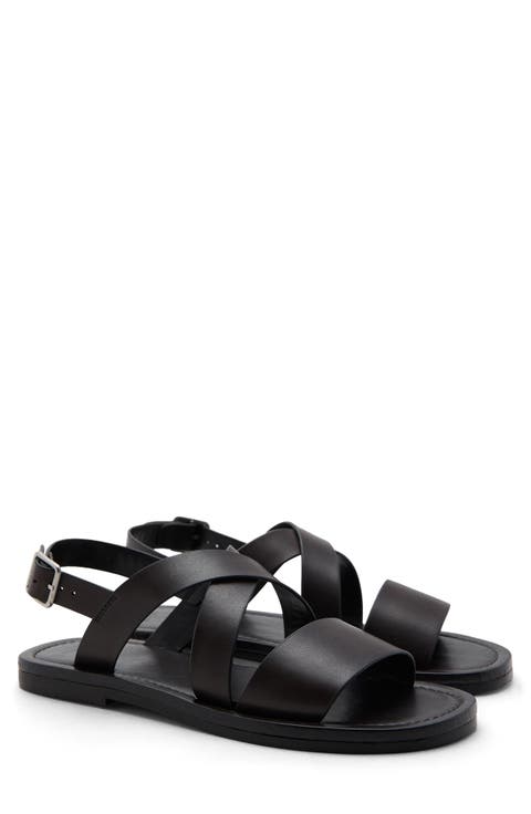 Crisscross Leather Sandal