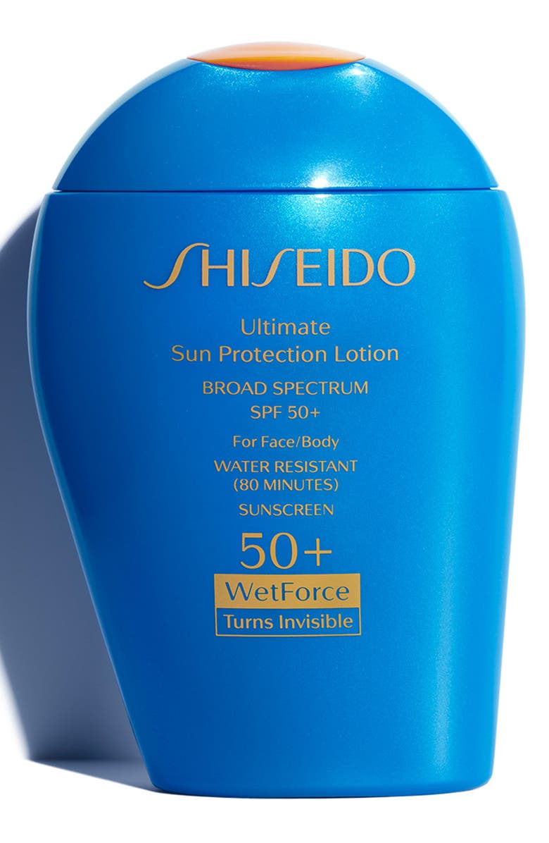 Shiseido WetForce Ultra Sun Protection Lotion Broad Spectrum Sunscreen SPF 50+, Main, color, 