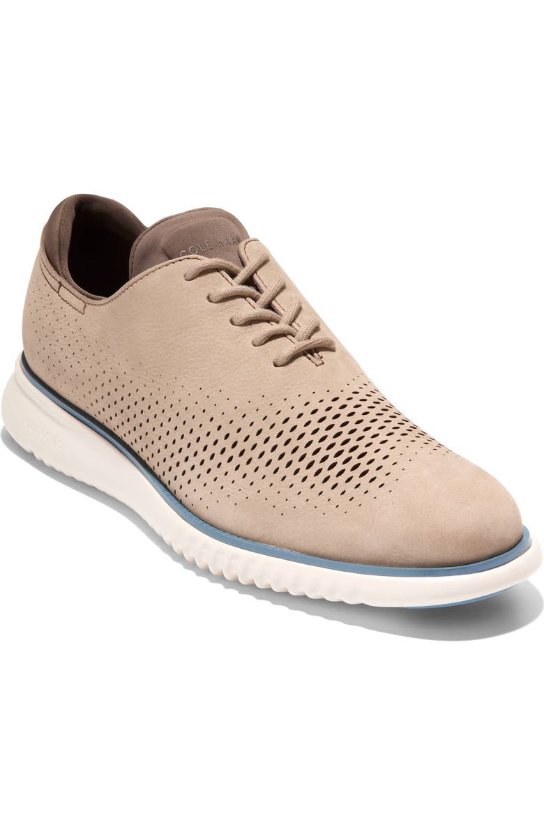 Cole Haan 2.ZeroGrand Laser Wing Derby, Main, color, Dune Nubuck / Provincial Blue