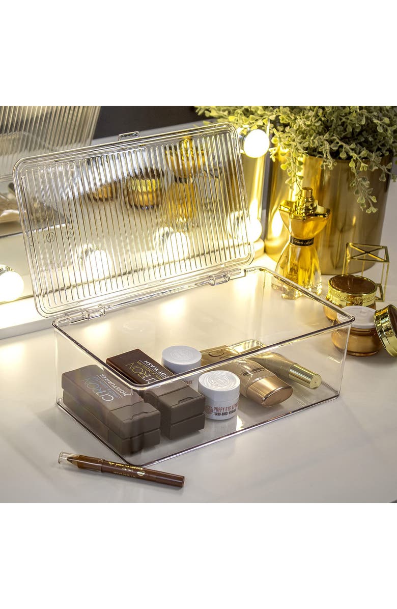 SORBUS Medium 2-Pack Storage Bins with Lids, Alternate, color,